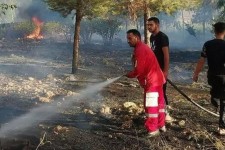 آتش سوزی در نهالستان منابع طبیعی شهرستان سیروان