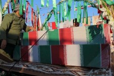 استقبال از پیکر مطهر ۴ شهید گمنام در فرودگاه ایلام