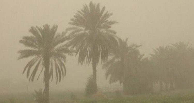 توده گرد و غبار از آسمان مهران و دهلران خارج شد